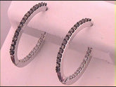 1/2CTW-DIA NATURAL BROWN HOOP EARRING